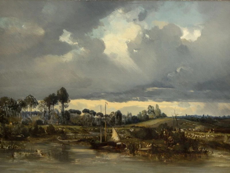 1802-Camille Flers - Rive della Marna ad Annet (1849)